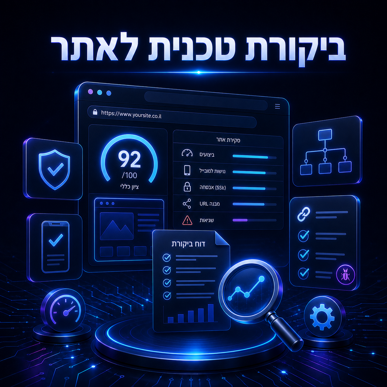 דוח ביקורת טכנית מקיף (Technical Audit) – מיפוי וייעול ביצועי האתר